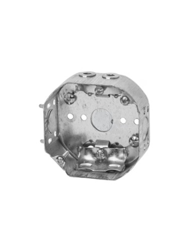 4 X 4 X 1-1/2 D. 15 CU.INCH OCTAGON STEEL CEILING BOX